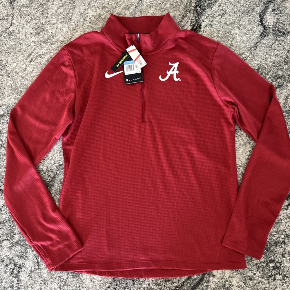 Nike Alabama Crimson Tide Men's 1/4 Zip Coaches Jacket Pullover Size Medium NWT